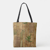 Bamboe Tapa Doek w/out jouw tekst Tote Bag (Achterkant)