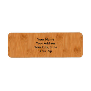 Bamboe Toast Wood Grain look Etiket