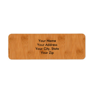 Bamboe Toast Wood Grain look Etiket