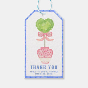 Bamboe Topiary Tuin Chinoiserie Bruidsshower Cadeaulabel