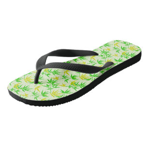 Bamboe vertrekt zomerpatroon teenslippers