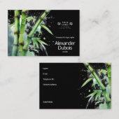 Bamboe visitekaartje moderne frisse natuurlijke na (Voorkant / Achterkant)