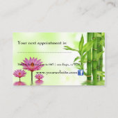 Bamboe Water Lotus Massage Salon Spa Afsprakenkaartje (Achterkant)