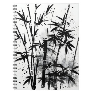 Bamboe - Watercolor bloemen Notitieboek
