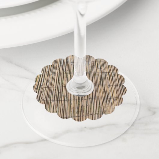 Bamboe Wijnglaslabel (Dichtbij)