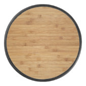Bamboe Wood Texture Kijk Hockey Puck (Voorkant)