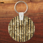 Bamboe Wood Textuur Sleutelhanger (Voorkant)