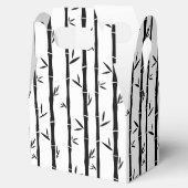 Bamboe Zwart en Wit Custom Bedankdoosjes (Geopend)