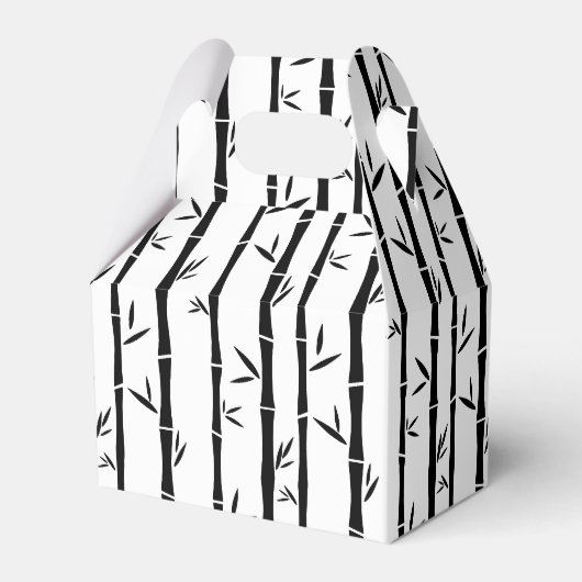 Bamboe Zwart en Wit Custom Bedankdoosjes (Voorkant Zijde)