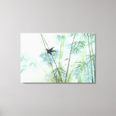 Bamboebos - groen canvas afdruk (Voorkant)