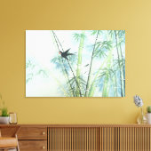 Bamboebos - groen canvas afdruk (Insitu (Woonkamer))