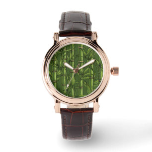 Bamboebos in het groen horloge