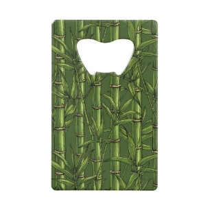 Bamboebos in het groen kredietkaart flessenopener