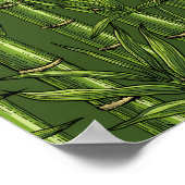 Bamboebos in het groen poster (Hoek)
