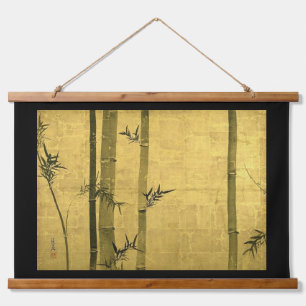 Bamboebos, Ogata Kōrin, Sumi-e Hangend Wandkleed