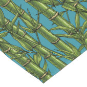 Bamboebos op blauw korte tafelloper (Hoek)