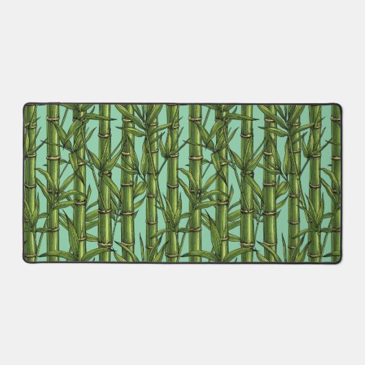 Bamboebos op lichtblauw bureaumat (Voorkant)