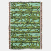 Bamboebos op lichtblauw deken (Voorkant Verticaal)