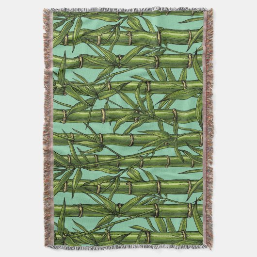 Bamboebos op lichtblauw deken (Voorkant Verticaal)