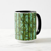 Bamboebos op lichtblauw mok (Voorkant rechts)
