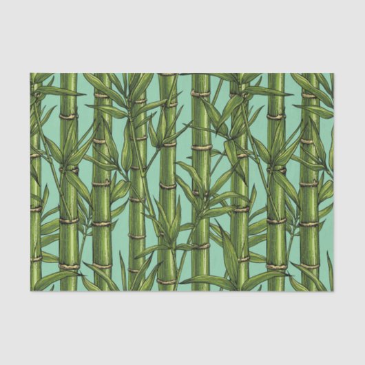 Bamboebos op lichtblauw tissuepapier (Voorkant)