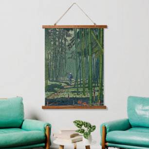 Bamboebos van Saga Fujishima Takeji Hangend Wandkleed