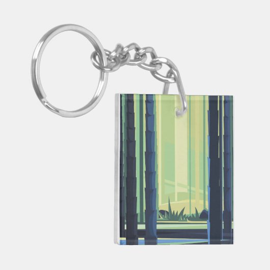 Bamboebossen Sleutelhanger (Voorkant Links)