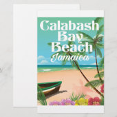 Bamboo Beach Jamaica Briefpapier (Voorkant / Achterkant)