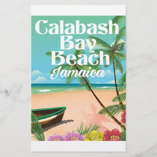 Bamboo Beach Jamaica Briefpapier