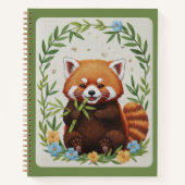 Bamboo Buddy Embroidered Red Panda Journal (Devant)