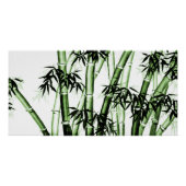 Bamboo Chinese Art - één - groen Perfect Poster (Voorkant)