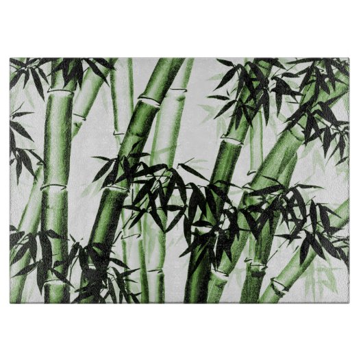 Bamboo Chinese Art - één - groen Snijplank (Voorkant)