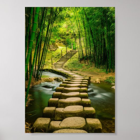 Bamboo Forest digitale download kunst Poster (Voorkant)