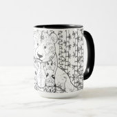 Bamboo Panda Doodle Mok (Voorkant rechts)