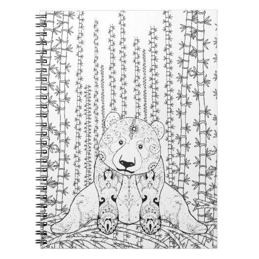 Bamboo Panda Doodle Notitieboek (Voorkant)