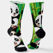 Bamboo Panda Sokken (Gebogen)