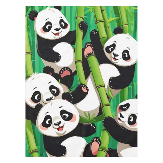 Bamboo Panda Tafelkleed (Voorkant)