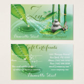 Bamboo Pond Zen Therapist Carte de visite cadeau (Devant & derrière)