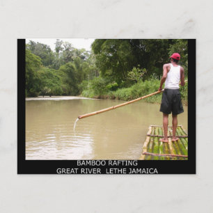 Bamboo Rafting Great River Lethe Jamaica Briefkaart