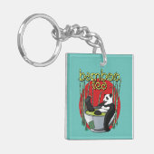 Bamboo Tea Drinker Panda Sleutelhanger (Voorkant Links)