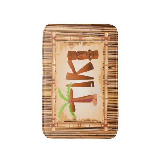 Bamboo Tiki Design Badmat (Voorkant Verticaal)