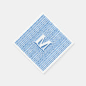 Bambooey Bamboo Stripe in Blue Personalized Servet (Hoek)