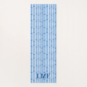 Bambooey Bamboo Stripe in Blue Personalized Yogamat (Achterkant)