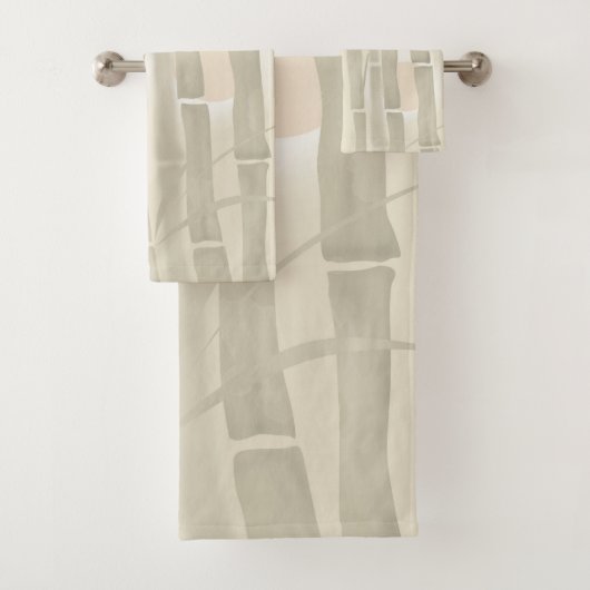 Bambou, arrière - plan beige (En situation)