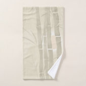 Bambou, arrière - plan beige (Serviette à main)