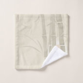 Bambou, arrière - plan beige (Gant de toilette)