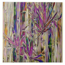 Bambou Art original Table en céramique carreaux