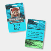 Bambou, badge arrière - plan beige (Front & Back)