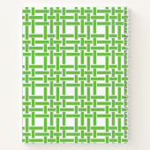 Bambou et Carnet spiral monogrammé à grains de gra (Dos)