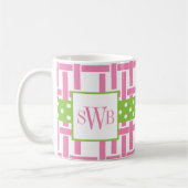 Bambou et graine Monogramme Mug (Gauche)